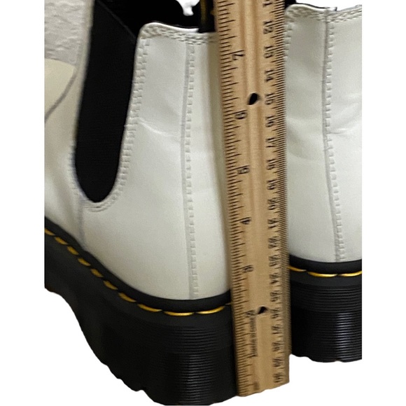 Dr Martens Quad Retro Chelsea Boots, Smooth White AirWair, Sz 6M - Picture 6 of 9